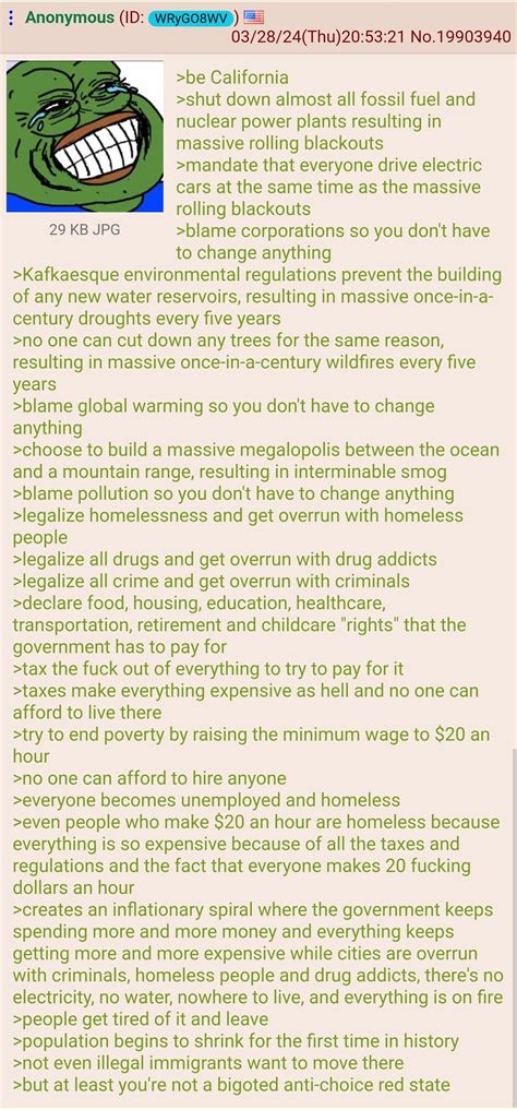 Red state anon being smug : r/greentext