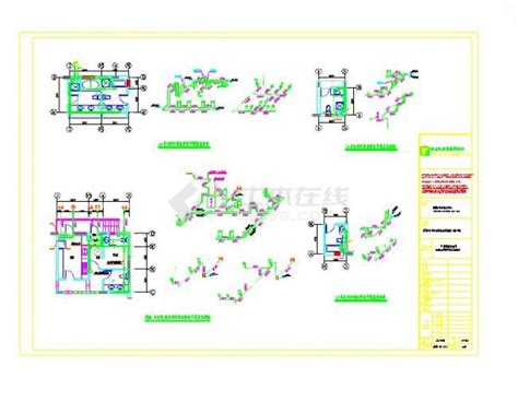 某公共卫生间CAD给排水设计方案图纸_卫生间、厨房_土木在线