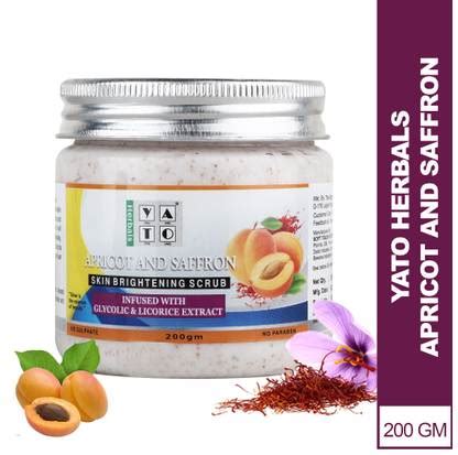 YATO Apricot And Saffron Skin Brightening Scrub 200 GM Scrub - Price in ...