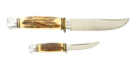 Lot - LOT OF 2 ANTON WINGEN JR. SOLINGEN GERMANY KNIVES WITH SHEATHS