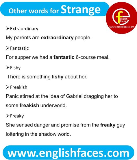STRANGE SYNONYMS | WAYS TO SAY STRANGE | Weird dreams, Words, Strange