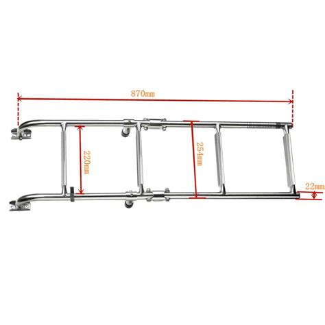 Buy Stainless Steel 4 Step Foldable Ladder, Marine Boat Inboard Swim ...