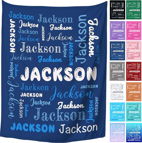 Amazon.com: PFTPOW Personalized Blankets for Kids Adults Custom Name ...
