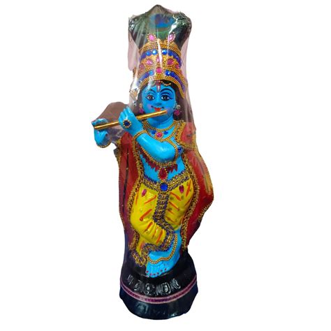 Buy PIX N DOTS 1.5 Feet Sree Krishna Idols in Fiber with Flute and ...