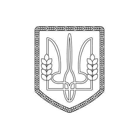 Герб Украины Украинские символы Штриховые рисунки | Премиум векторы