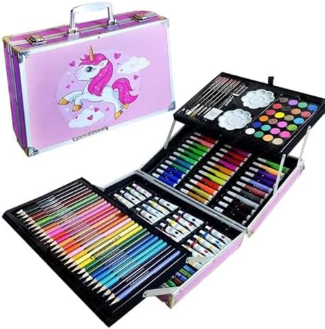 Kammateswara 145 Piece Art & Craft Drawing And Color Kit For Kids | Non ...