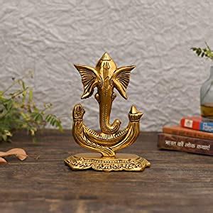 Buy Craftam Oxidized Metal Metal Ganesha Idol Showpiece for Gift & Home ...