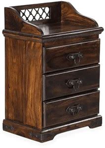 Devki Interiors Karigari Bedside Table with Drawer Storage - Wooden ...