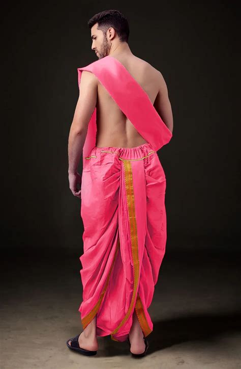 Ready-Made Dhoti with Dupatta for Men Phakkat - Maroon – Phakkat ...