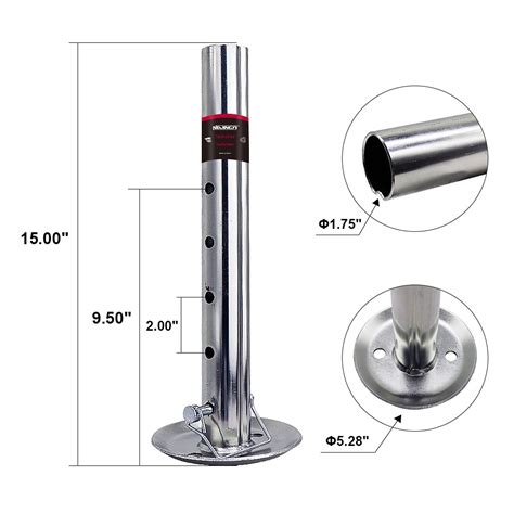 Buy NBJINGYI Adjustable Trailer Jack Base feet Jack Stand Drop Leg with ...