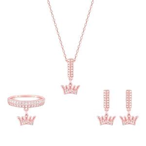 Buy GIVA 925 Silver Rose Gold Crown Set of Three| Gifts for Women and ...