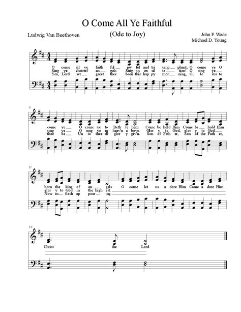 Oh, Come All Ye Faithful (by Michael D. Young -- SATB)