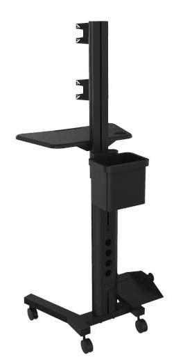 Dual Computer Mobile Cart (MCT09-a) - Rife Technologies