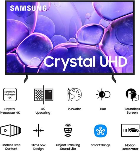 Samsung Crystal 4K 138 cm (55 inch) Ultra HD (4K) LED Smart Tizen TV ...