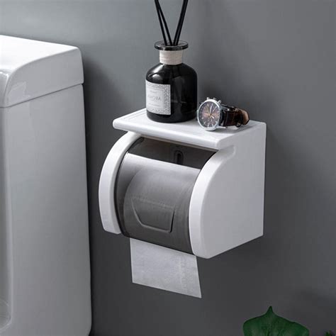 Amazon.com: Beruyu Self Adhesive Toilet Paper Holder with Shelf ...