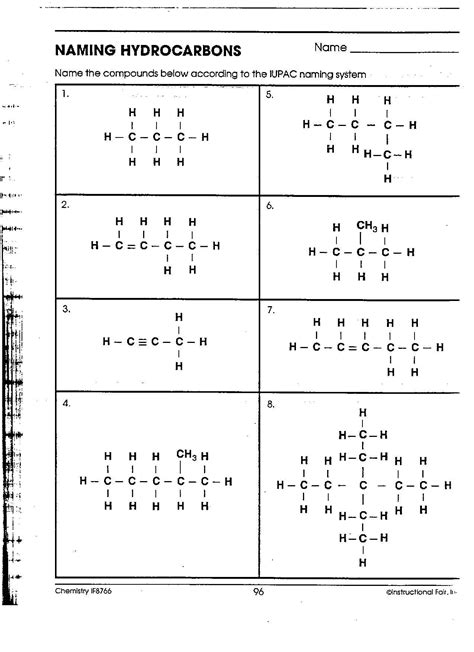 Naming Compounds Practice Worksheet organic Chemistry Nomenclature ...