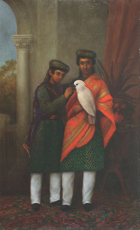 Portrait of Harakumar Tagore and his younger brother Prassanna Coomar ...