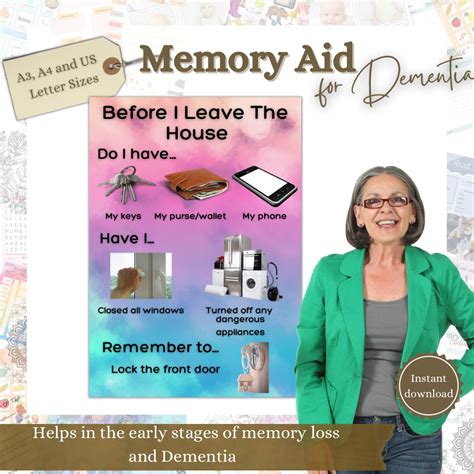 Dementia Aid, Memory Care Sign, Leaving the House, Wall Signs for Alzheimer’s, Dementia Help ...