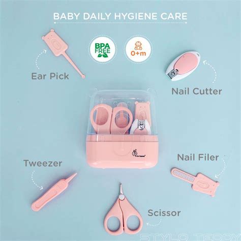 Stylo Teddy Baby Care Set Nail Cutter & Nail Filer, Scissor, Tweezer