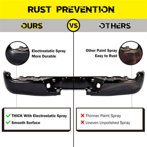 Buy Rear Black Bumper Steel Face Bar For 2005-2015 Toyota Tacoma ...