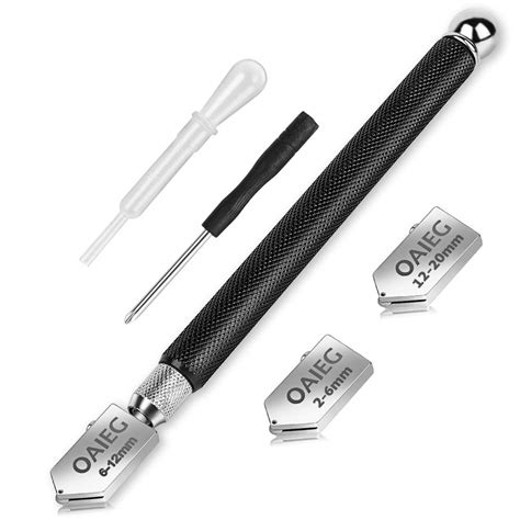 OAIEGSD Glass Cutter, Premium Glass Cutter Tool 2mm-20mm, Pencil Style ...