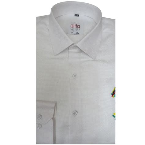 Charaghdin.com - Embroidered White Shirt