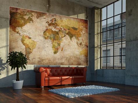 Vintage World Map Wall Mural
