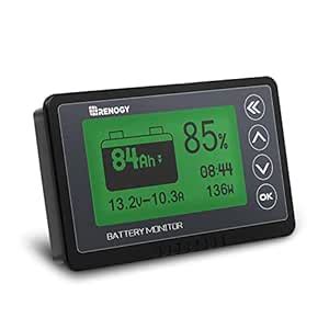 Renogy 500A Battery Monitor with Shunt, High and Low Voltage ...