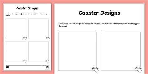 Coaster Designs Worksheet / Worksheet (teacher made)