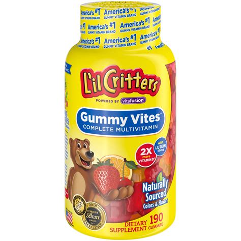 L'il Critters Gummy Vites Complete Kids Gummy Vitamins, 190 Count ...