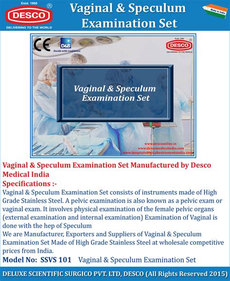 Vaginal & Speculum Examination Set - Manufacturers, Exporters ...