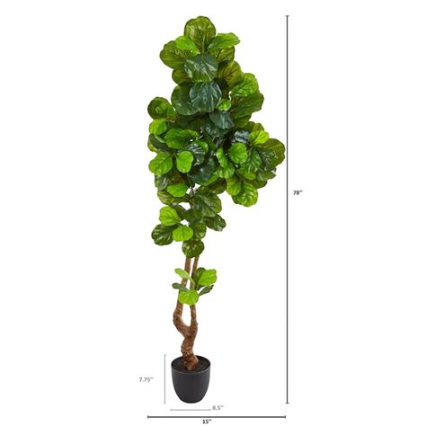 Nearly Natural 78-in Fiddle Leaf Artificial Tree (Real Touch) in the ...