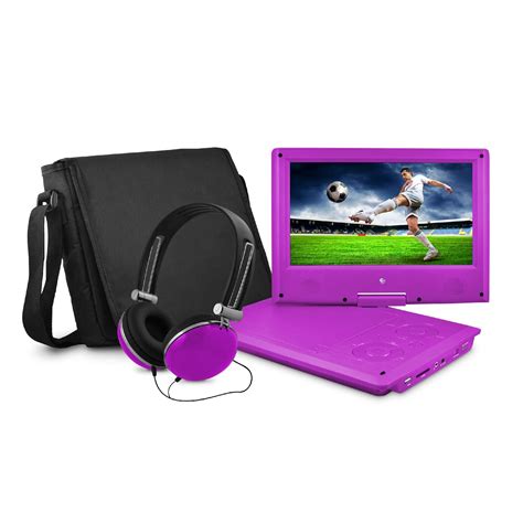 Ematic EPD909PR 9-Inch Swivel Purple Portable DVD Player with ...