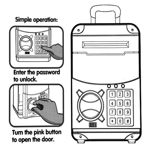 Money Safe Kids Piggy Bank with Electronic Lock Briefcase | Shop4Deal
