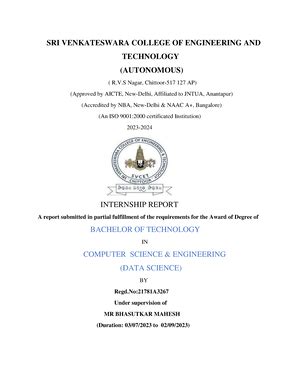 Data mining sample - This is my learnings. - Technical Report WORD ...