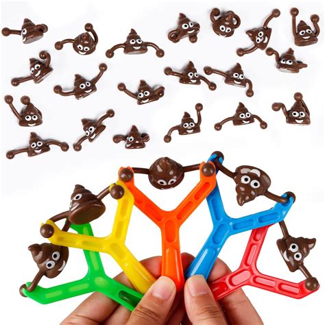 Buy Pureadee 5Pcs Catapult Poo Slingshot with 20PCS Poop Bullets, Poop ...