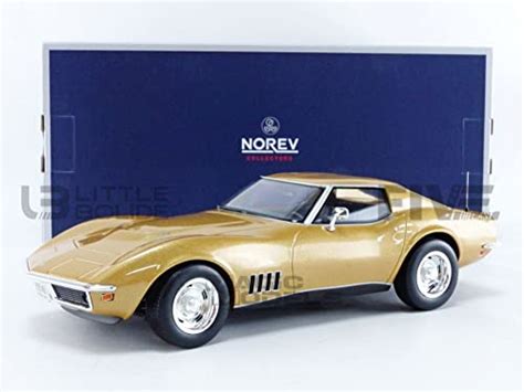 Buy Norev NV189031 1:18 Corvette Coupe 1969-Gold Metallic Chevrolet ...