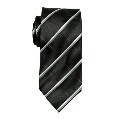 Buy The Tie Hub Men Black Stripes Necktie Online