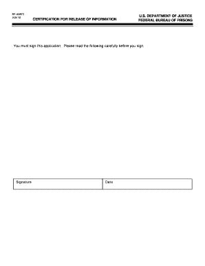DOJ BP-A0673 2010-2026 - Fill and Sign Printable Template Online