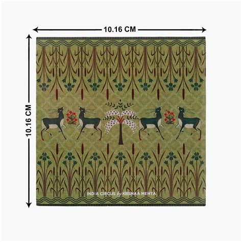 Buy INDIA CIRCUS Mirroring Deer Garden Table Coaster - Set of 6 from ...