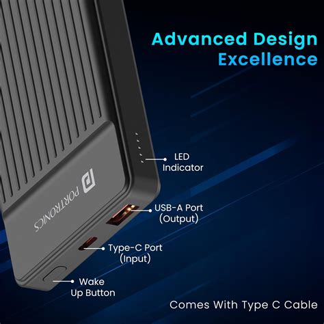 Portronics LUXCELL B12 10,000mAh Ultra Slim Power Bank with USB-A ...