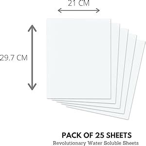 Smartsolve Water Soluble Paper (A4 size, 3pt, 60 GSM) -Pack of 25 ...