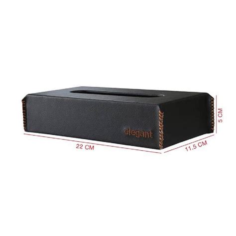 Nappa Leather Tissue Box Black and Tan | car tissue paper box – Elegant ...
