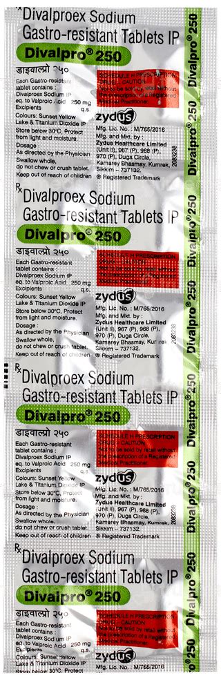 Divalpro 250 Tablet 10: Uses, Side Effects, Price & Substitutes