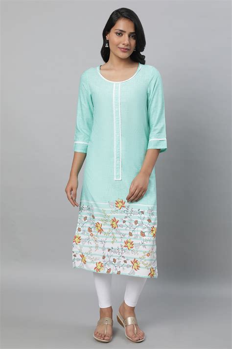 Buy Lichen Green Printed kurta & Tights Set @ 1899 | Shop for Aurelia ...