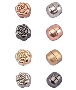 Buy 8 Pairs Hijab Magnets, Magnetic Pins for Scarf, Round and Floral ...