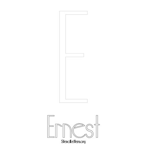 Ernest Free Printable Name Stencils with 6 Unique Typography Styles and ...