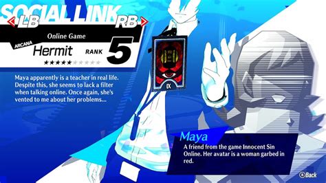 Persona 3 Reload Maya Answers And Hermit Social Link Guide - Plato Data ...