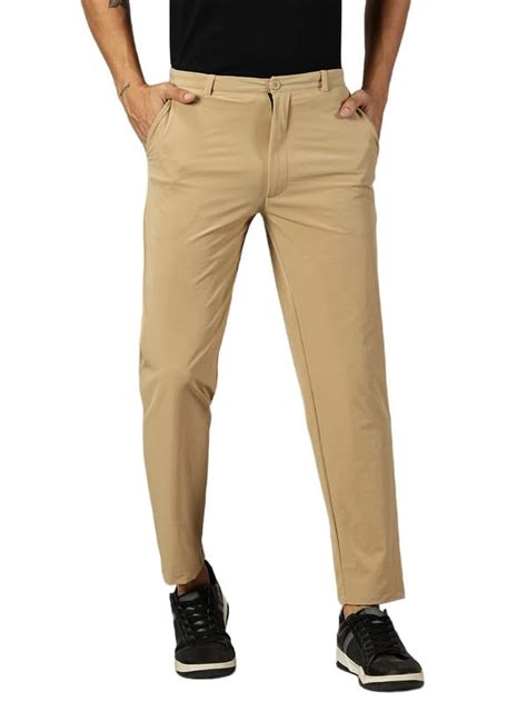 Buy BLUE TYGA Ultimate Office Joggers for Men | Comfortable Wrinkle ...