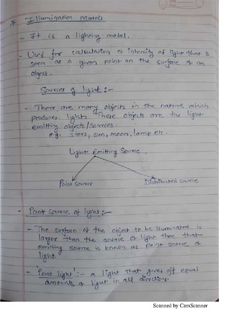Unit 4 2 Illumination Model - Date Page Illumination Models It is a ...